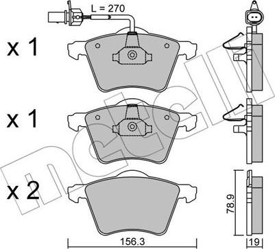 Metelli 22-0550-0 - Bremžu uzliku kompl., Disku bremzes ps1.lv