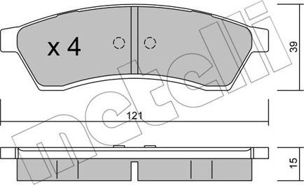 Metelli 22-0510-0 - Bremžu uzliku kompl., Disku bremzes ps1.lv