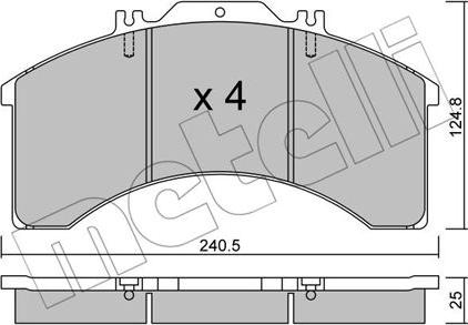 Metelli 22-0581-0 - Bremžu uzliku kompl., Disku bremzes ps1.lv