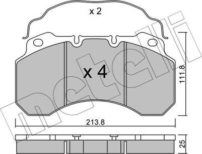 Metelli 22-0588-0 - Bremžu uzliku kompl., Disku bremzes ps1.lv