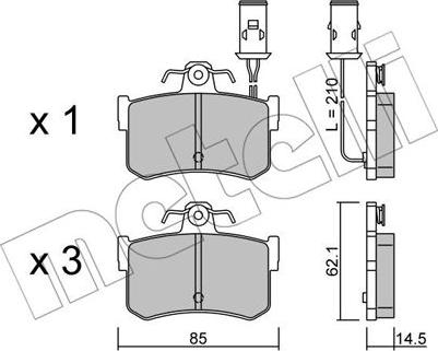 Metelli 22-0691-0 - Bremžu uzliku kompl., Disku bremzes ps1.lv