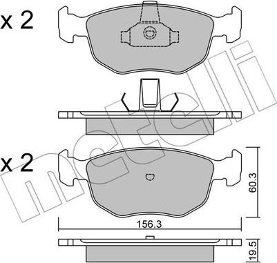 Metelli 22-0656-0 - Bremžu uzliku kompl., Disku bremzes ps1.lv