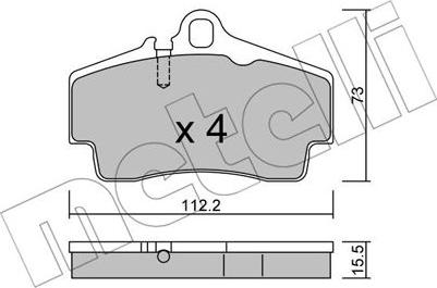 Metelli 22-0658-0 - Bremžu uzliku kompl., Disku bremzes ps1.lv