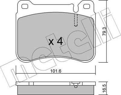 Metelli 22-0668-0 - Bremžu uzliku kompl., Disku bremzes ps1.lv