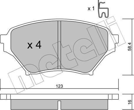 Metelli 22-0607-0 - Bremžu uzliku kompl., Disku bremzes ps1.lv