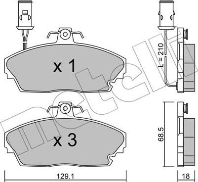 Metelli 22-0689-0 - Bremžu uzliku kompl., Disku bremzes ps1.lv