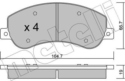 Metelli 22-0680-1 - Bremžu uzliku kompl., Disku bremzes ps1.lv