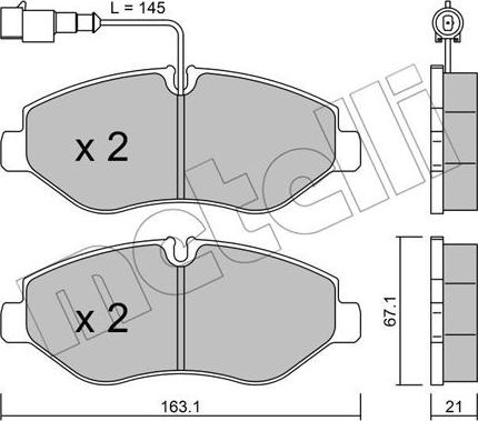 Metelli 22-0671-4 - Bremžu uzliku kompl., Disku bremzes ps1.lv