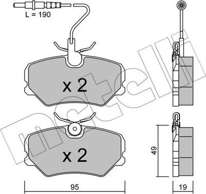 Metelli 22-0099-0 - Bremžu uzliku kompl., Disku bremzes ps1.lv