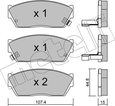 Metelli 22-0054-2 - Bremžu uzliku kompl., Disku bremzes ps1.lv