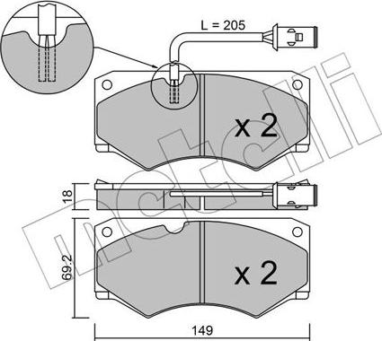 Metelli 22-0014-2 - Bremžu uzliku kompl., Disku bremzes ps1.lv