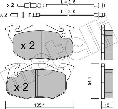 Metelli 22-0037-4 - Bremžu uzliku kompl., Disku bremzes ps1.lv