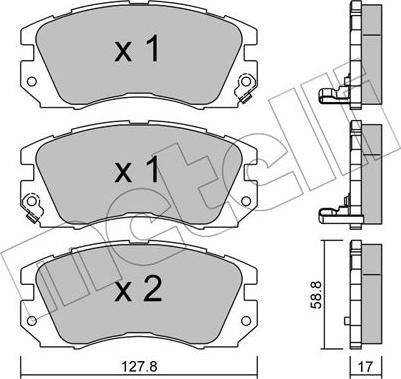 Metelli 22-0140-0 - Bremžu uzliku kompl., Disku bremzes ps1.lv