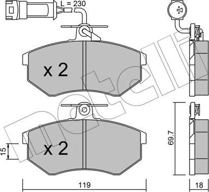 Metelli 22-0148-4 - Bremžu uzliku kompl., Disku bremzes ps1.lv