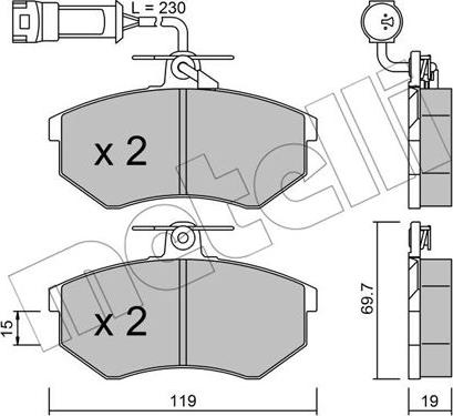 Metelli 22-0148-1 - Bremžu uzliku kompl., Disku bremzes ps1.lv