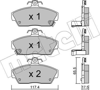 Metelli 22-0119-0 - Bremžu uzliku kompl., Disku bremzes ps1.lv