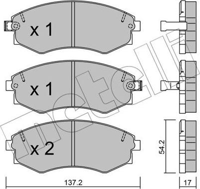 Metelli 22-0188-1 - Bremžu uzliku kompl., Disku bremzes ps1.lv