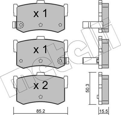 Metelli 22-0187-0 - Bremžu uzliku kompl., Disku bremzes ps1.lv