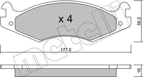 Metelli 22-0133-0 - Bremžu uzliku kompl., Disku bremzes ps1.lv