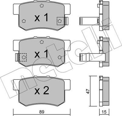 Metelli 22-0173-0 - Bremžu uzliku kompl., Disku bremzes ps1.lv