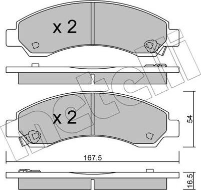 Metelli 22-0888-0 - Bremžu uzliku kompl., Disku bremzes ps1.lv