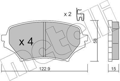 Metelli 22-0870-0 - Bremžu uzliku kompl., Disku bremzes ps1.lv