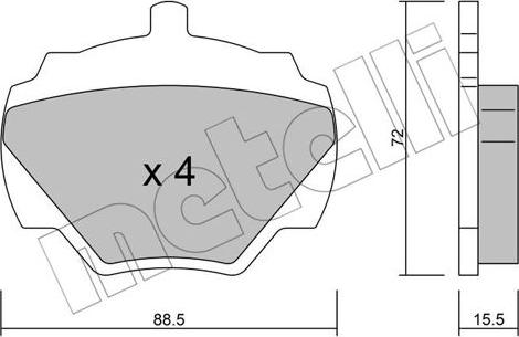 Metelli 22-0353-0 - Bremžu uzliku kompl., Disku bremzes ps1.lv