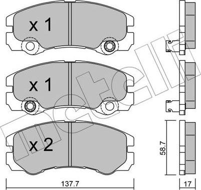 Metelli 22-0357-1 - Bremžu uzliku kompl., Disku bremzes ps1.lv