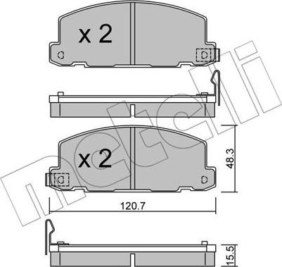 Metelli 22-0360-0 - Bremžu uzliku kompl., Disku bremzes ps1.lv