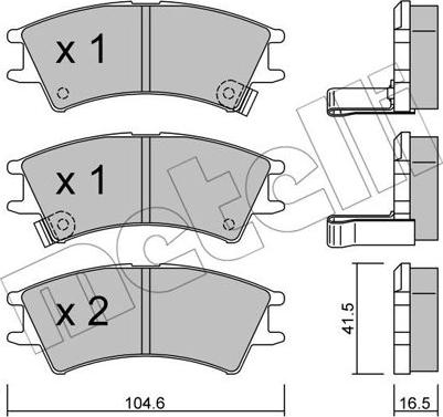 Metelli 22-0361-0 - Bremžu uzliku kompl., Disku bremzes ps1.lv