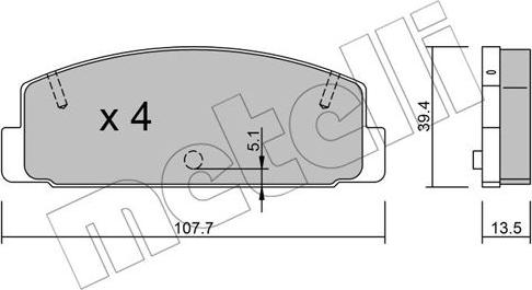 Metelli 22-0302-0 - Bremžu uzliku kompl., Disku bremzes ps1.lv