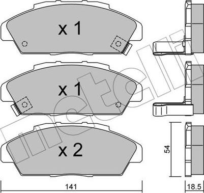 Metelli 22-0385-0 - Bremžu uzliku kompl., Disku bremzes ps1.lv