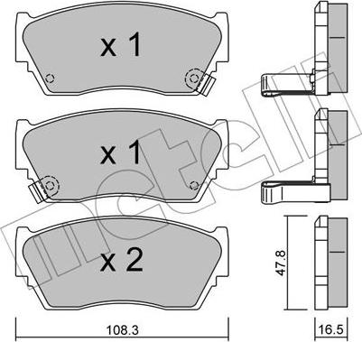 Metelli 22-0246-1 - Bremžu uzliku kompl., Disku bremzes ps1.lv