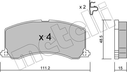 Metelli 22-0248-0 - Bremžu uzliku kompl., Disku bremzes ps1.lv