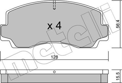 Metelli 22-0243-0 - Bremžu uzliku kompl., Disku bremzes ps1.lv