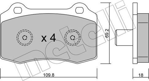 Metelli 22-0251-5 - Bremžu uzliku kompl., Disku bremzes ps1.lv