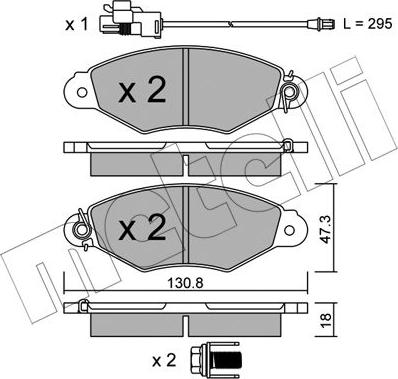 Metelli 22-0253-2 - Bremžu uzliku kompl., Disku bremzes ps1.lv