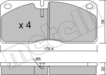 Metelli 22-0269-0 - Bremžu uzliku kompl., Disku bremzes ps1.lv