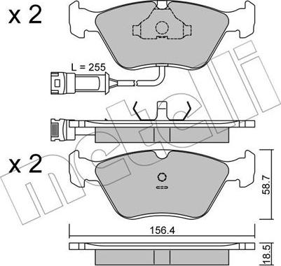 Metelli 22-0205-1 - Bremžu uzliku kompl., Disku bremzes ps1.lv