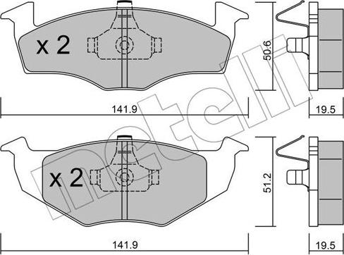 Metelli 22-0206-1 - Bremžu uzliku kompl., Disku bremzes ps1.lv