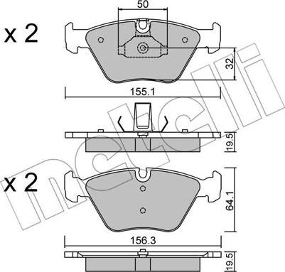 Metelli 22-0207-5 - Bremžu uzliku kompl., Disku bremzes ps1.lv