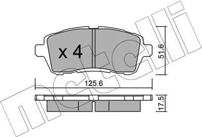 Metelli 22-0793-2 - Bremžu uzliku kompl., Disku bremzes ps1.lv