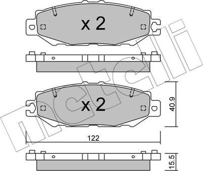 Metelli 22-0759-1 - Bremžu uzliku kompl., Disku bremzes ps1.lv