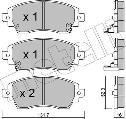 Metelli 22-0750-0 - Bremžu uzliku kompl., Disku bremzes ps1.lv