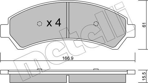 Metelli 22-0721-0 - Bremžu uzliku kompl., Disku bremzes ps1.lv