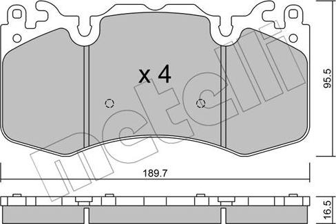 Metelli 22-1024-0 - Bremžu uzliku kompl., Disku bremzes ps1.lv