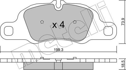 Metelli 22-1027-0 - Bremžu uzliku kompl., Disku bremzes ps1.lv