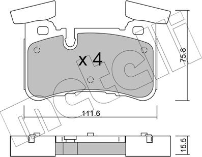 Metelli 22-1199-0 - Bremžu uzliku kompl., Disku bremzes ps1.lv