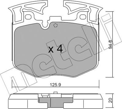 Metelli 22-1146-0 - Bremžu uzliku kompl., Disku bremzes ps1.lv