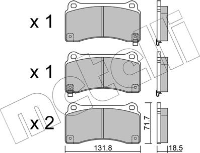 Metelli 22-1157-0 - Bremžu uzliku kompl., Disku bremzes ps1.lv